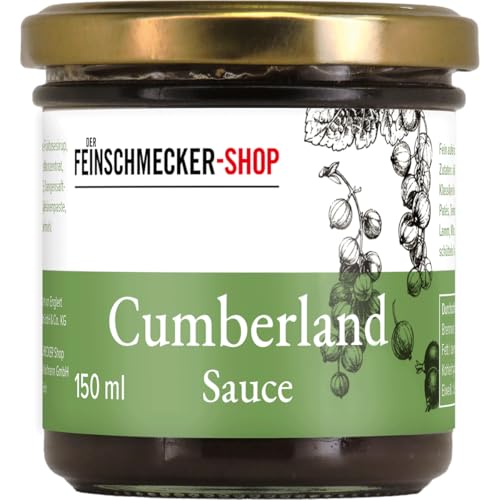 Der Feinschmecker Cumberlandsauce 180g I Englischer Saucenklassiker I Fruchtig-pikant mit Johannisbeeren & Brandy I Ideal zu Wild & Schinken von Der Feinschmecker