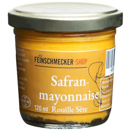 Der Feinschmecker Safranmayonnaise Rouille 180g I Mediterrane Sauce aus Sète I Für Fisch, Brandade & Bouillabaisse I Verfeinert mit Knoblauch & Tomatenmark von Der Feinschmecker