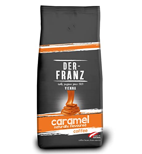 Der-Franz Kaffee, aromatisiert mit Karamaell, Intensität3/5, Arabica und Robusta Kaffeebohnen, 1000 g von Der-Franz