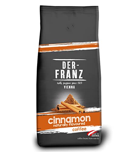 Der-Franz Kaffee, aromatisiert mit Zimt, Intensität3/5, Arabica und Robusta Kaffeebohnen, 3 x 500 g von Der-Franz