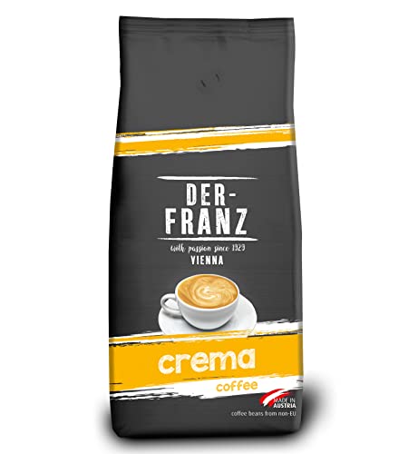 DER-FRANZ Kaffee Crema, Intensität 4/5, 100% Arabica, ganze Kaffeebohnen, 1000g von Der-Franz