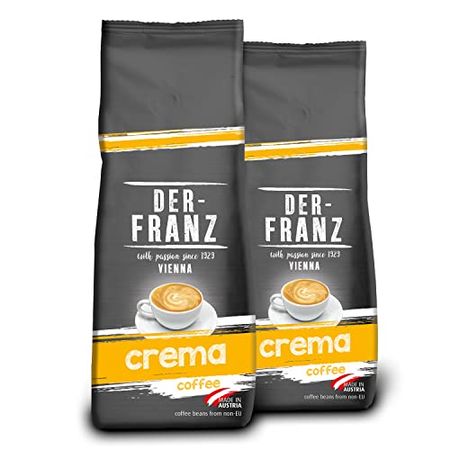 Der-Franz Crema Kaffee, Intensität 4/5, 100% Arabica, gemahlen, 2 x 500 g von Der-Franz