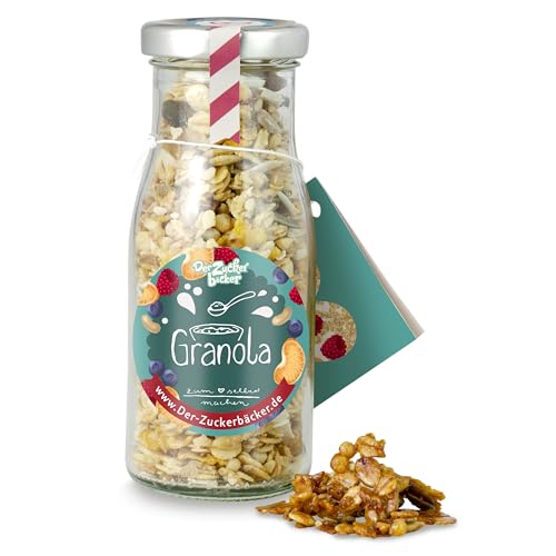 DIY Granola – leckeres Knuspermüsli zum Selbermachen im hochwertigen Präsent-Glas, tolle Geschenk-Idee für Mitarbeiter von Der Zuckerbäcker