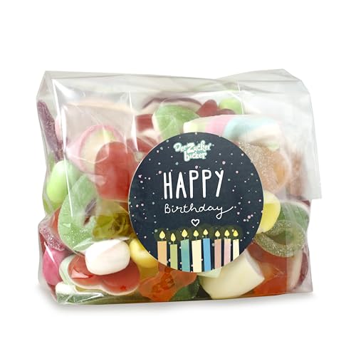 Nachfüllbeutel Happy Birthday - große Süßigkeiten-Mischung als Geschenk-Idee zum Geburtstag von Der Zuckerbäcker