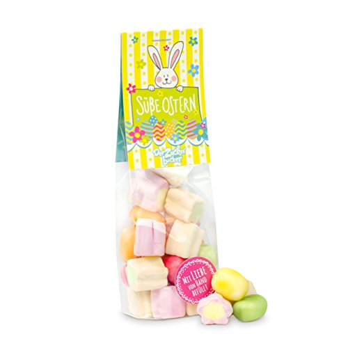 Süße Ostern, Naschbeutel mit einem bunten Oster-Süßigkeiten-Mix, leckere Marshmallows und Fruchtkracher, tolles Geschenk zu Ostern von Der Zuckerbäcker