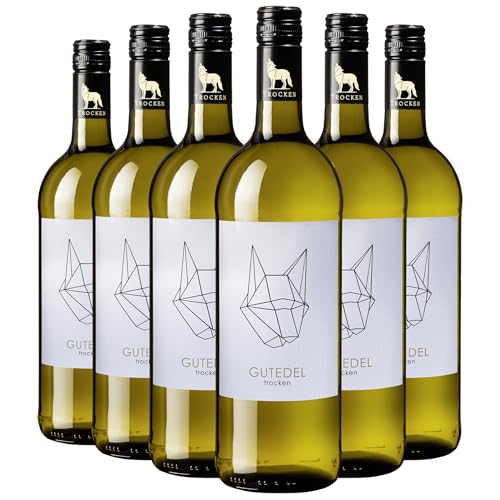 Wolfenweiler Gutedel Weißwein trocken Herkules - Wein mit würzigen Aromen von Ananas & Melone aus dem Markgräflerland (6 x 1,0l) von Der mit dem Wolf