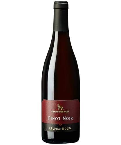 Wolfenweiler Pinot Noir ALPHA WOLF Spätburgunder trocken – kräftiger Rotwein trocken mit samtiger und beeriger Note, aus Baden (1 x 0,75 l) von Der mit dem Wolf