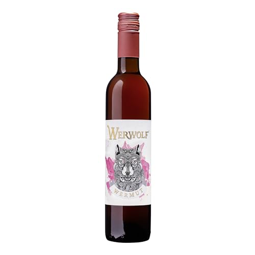 Wolfenweiler Roséwein Wermut Werwolf - Deutscher Wermut Rosé, fruchtiger Aperitif mit Kräutern und Erdbeeraromen - Markgräflerland (1 x 0,5l) von Der mit dem Wolf