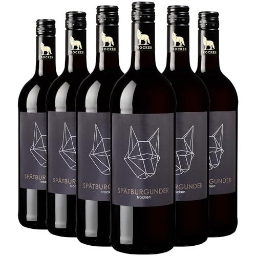 Wolfenweiler Spätburgunder Rotwein trocken Herkules - Rubinroter Wein mit Aromen von Kirsche & Brombeere aus dem Markgräflerland (6 x 1,0l) von Der mit dem Wolf