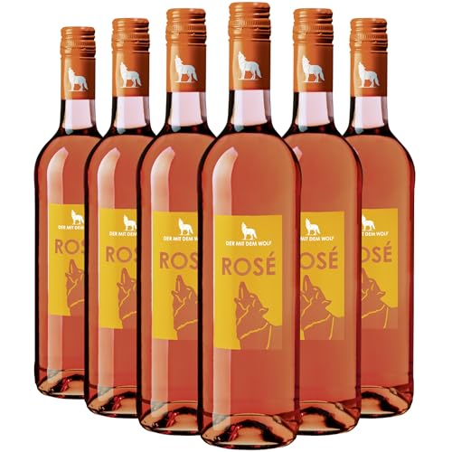 Wolfenweiler Süße Wölfe - Rosé Wein lieblich - Fruchtig-süß mit Erdbeer-, Melonen- und Cranberry-Noten, Roséwein aus Baden (6 x 0,75 l) von Der mit dem Wolf