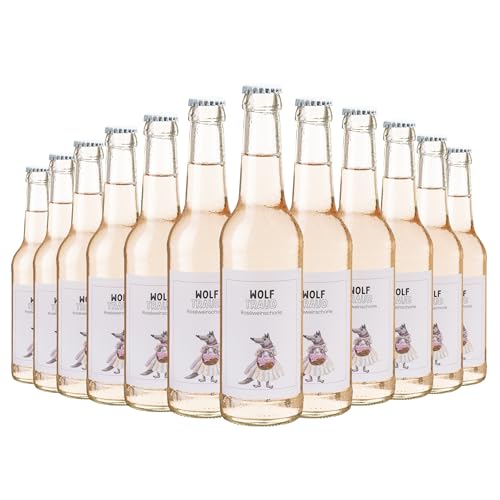 Wolfenweiler Weinschorle rosé Wolftraud - Erfrischende Cuvée Roséwein in kleinen Flaschen aus Baden - Frisch & Fruchtig (12 x 0,33l) von Der mit dem Wolf