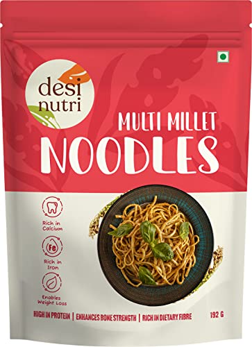 Desi Nutri Multi Millet Noodles | Ready to Eat Noodles | Millet Noodles | Noodles - 192 gms | Rich in Iron & Calcium von Desi Nutri