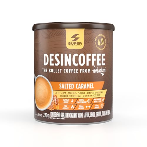 Desincoffee SuperCafé ohne Zucker, Kaffee mit TCM, B-Vitaminen und Taurin, steigert Energie und Konzentration ohne Nebenwirkungen, Karamellgeschmack von Desinchá