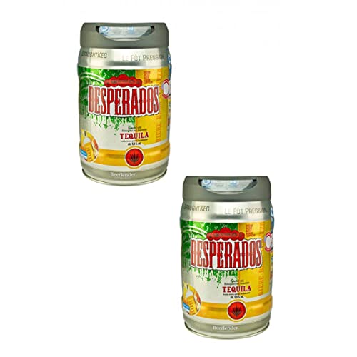 Desperados Bier mit Tequila im 2 x 5 Liter Fass inkl. Zapfhahn von Desperados