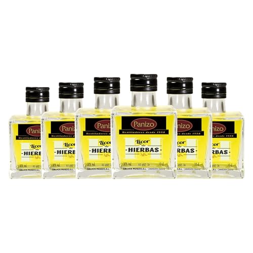 Kräuterlikör Panizo Cubo Miniaturflasche 10 cl (Karton mit 6 Miniaturflasche von 10 cl) von Destilerías Panizo