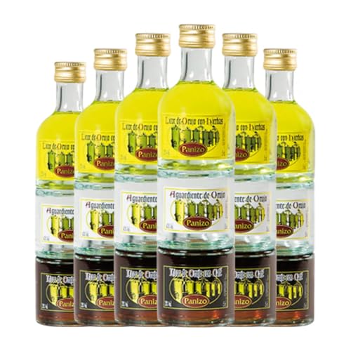 Liköre Panizo Serie de 3 frascos Apilables Kleine Flasche 15 cl (Karton mit 6 Kleine Flasche von 15 cl) von Destilerías Panizo