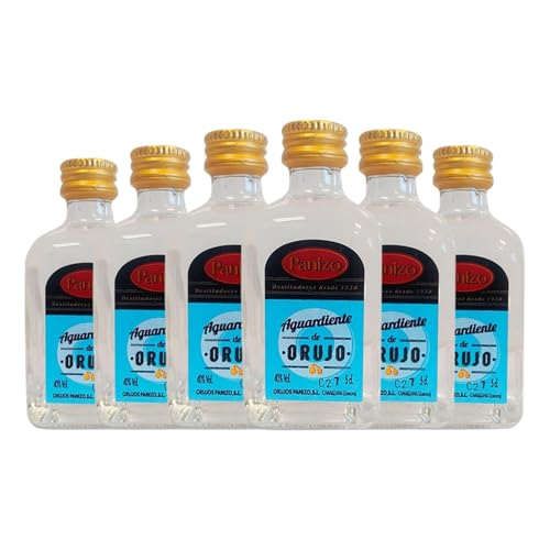 Marc Edelbrände Panizo Miniaturflasche 5 cl (Karton mit 6 Miniaturflasche von 5 cl) von Destilerías Panizo