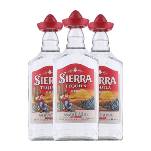 Tequila Sierra Blanco 70 cl (Karton mit 3 Flaschen von 70 cl) von Destilerías Sierra Unidas