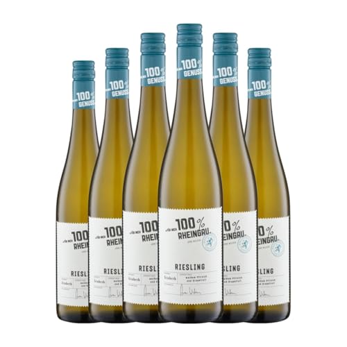 Riesling Halbtrocken Halbsüß Rheingau 75 cl Weißwein (Karton mit 6 Flaschen von 75 cl) von Deutschland