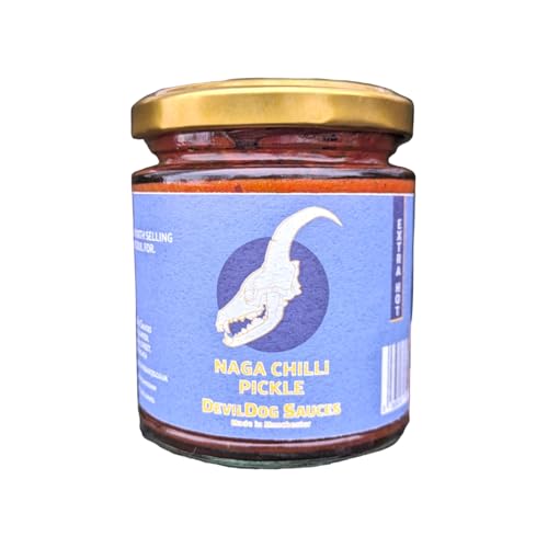 DevilDog Sauces Extra scharfe Naga-Chili-Gurke, ideal für Currys, Bolognese oder Chili Con Carne, glutenfrei und vegan von DevilDog Sauces