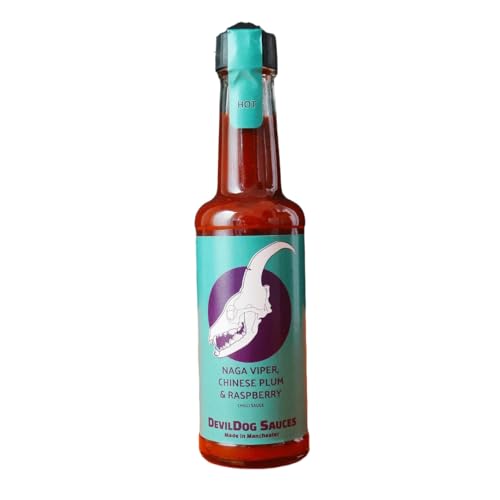 DevilDog Sauces Naga, chinesische Gewürzpflaumen- und Himbeer-Chilisauce, 150 ml, ideal für knusprige Entenpfannkuchen, Bratpfannkuchen und Kebabs, glutenfrei und vegan von DevilDog Sauces