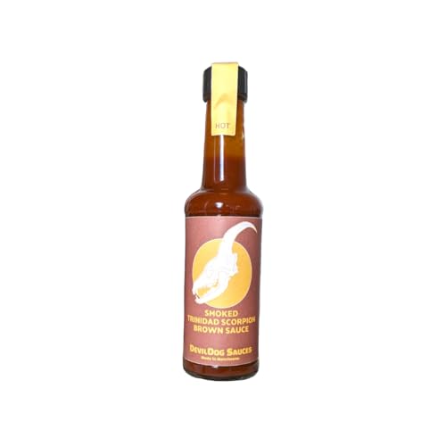 DevilDog Sauces Smoked Trinidad Scorpion Sweet & Sour Hot Brown Sauce 150 ml, ideal für Speck, Käsesandwiches und Kuchen, glutenfrei und vegan von DevilDog Sauces