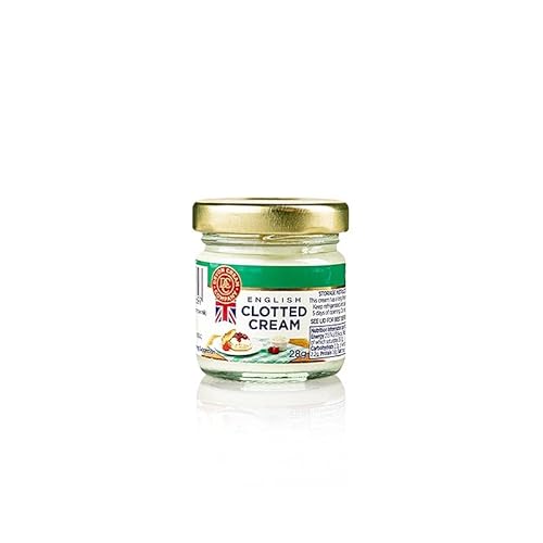 Englische Clotted Cream, feste Rahm-Creme, 56% Fett, 28g von Devon Cream Company