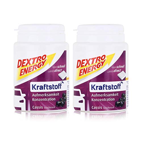 Dextro Energy Kraftstoff Cassis 68g / Mini Traubenzucker-Täfelchen mit schnell verfügbarer Glucose (2er Pack) von Dextro Energy