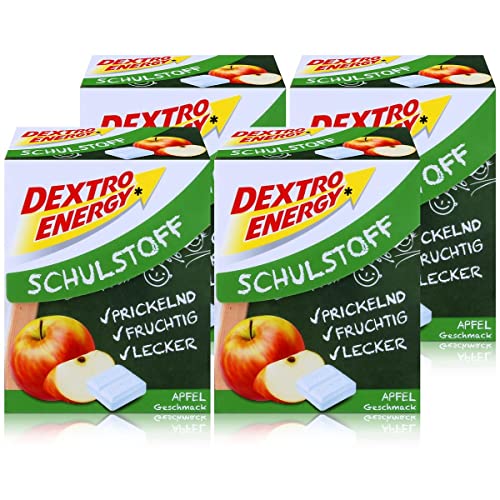 Dextro Energy Schulstoff Traubenzucker Apfel Geschmack 50g (4er Pack) von Dextro Energy