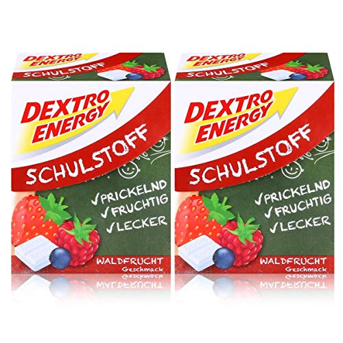 Dextro Energy Schulstoff Traubenzucker Waldfrucht Geschmack 50g (2er Pack) von Dextro Energy