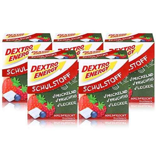 Dextro Energy Schulstoff Traubenzucker Waldfrucht Geschmack 50g (5er Pack) von Dextro Energy