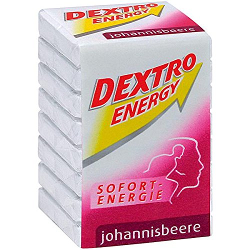 36 Boxen a 46g Dextro Energy Johannisbeere Traubenzucker Würfel von Dttra