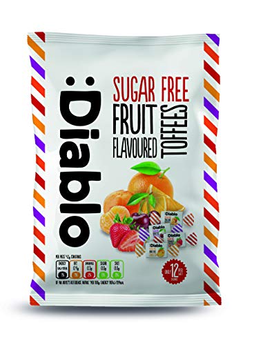 Diablo Sugarfree Fruit Toffee Sweets, 4er Pack (4 x 82 g) von Diablo Sugarfree