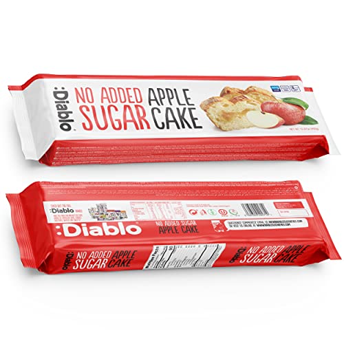 Diablo Apfelkuchen | ohne Zuckerzusatz | mit Maltitol gesüßt | Diabetikerkorb erhältlich - perfekt zum Verschenken | Halal & Koscher zugelassen | 1 Packung 450g von Diablo