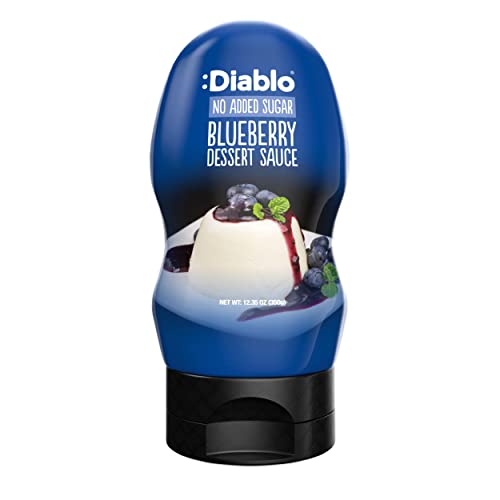 Diablo Blaubeer-Dessertsauce | ohne Zuckerzusatz | glutenfrei | Diabetikerfreundlich | Korb erhältlich – perfekt zum Verschenken | 350 g von Diablo