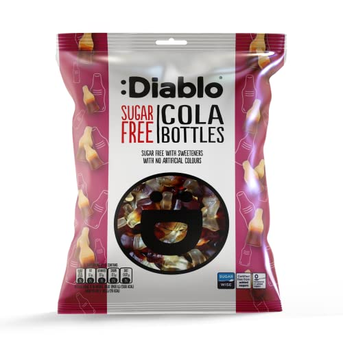 Diablo Cola Flaschen | zuckerfrei | gesüßt mit Stevia | Gummibonbons | perfekt zum Verschenken | 75 g (1 Stück) von Diablo