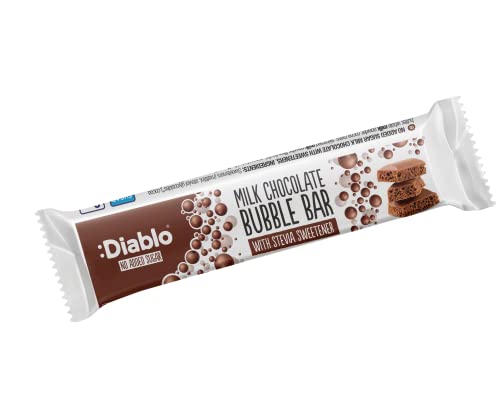 Diablo Milchschokoladen-Riegel | zuckerfrei | diabetiker-geeignet | gesüßt mit Stevia | glutenfrei | Geschenkidee | ohne Zuckerzusatz | Schokoriegel | 30g (1) von Diablo