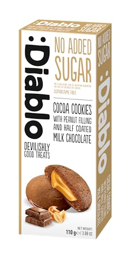 :Diablo No Added Sugar Cocoa Cookies with Peanut Filling and Milk Chocolate von Diablo