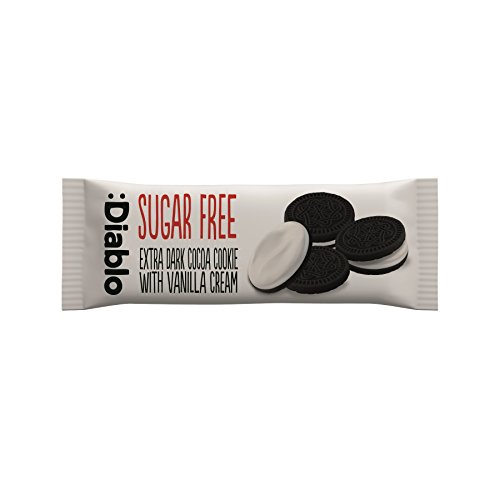 Diablo Sugarfree Extra Dark Sandwich Cookies with Vanilla Cream, 44 g von Diablo