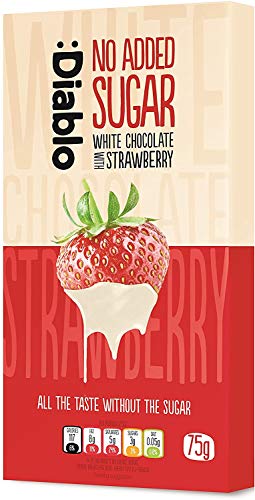 No Added Sugar White Chocolate with Strawberry - 75g von Diablo