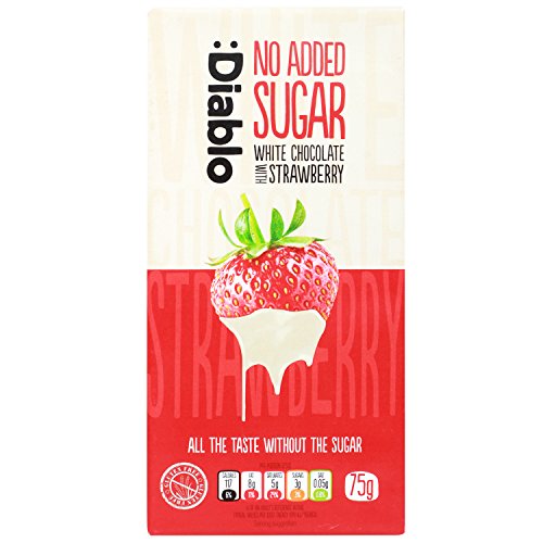 No Added Sugar White Chocolate with Strawberry - 75g von Diablo