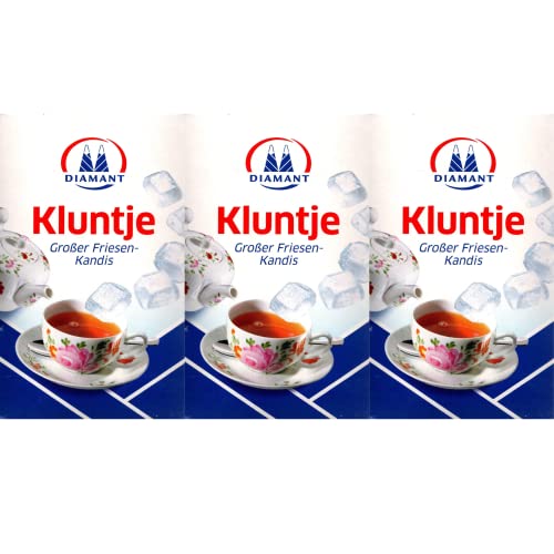 Diamant Kluntje Großer Friesen-Kandis, 1kg 3er Pack von Diamant