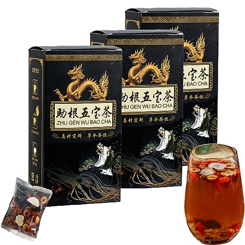 Diameleo Ginseng Five Treasures Tea - Kidney Tea for Men, Liver and Kidney Care, Increase Energy (3pcs) von Diameleo