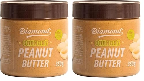 DIAMOND Erdnussbutter, crunchy mit Erdnussstückchen - 1 x 350 g (Packung mit 2) von Diamond