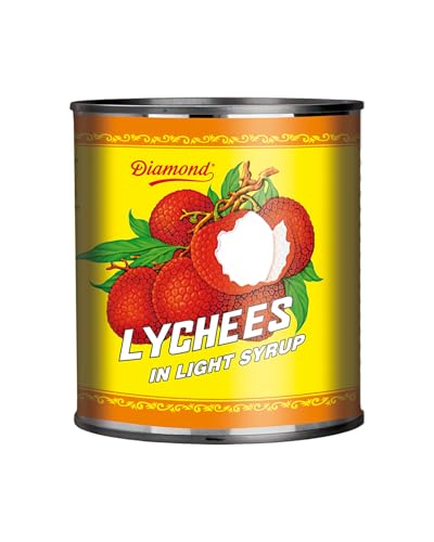 DIAMOND Lychees in leichtem Sirup, für exotischen Fruchtsalat und Desserts - 1 x 2840 g von Diamond