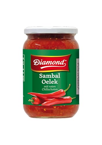 DIAMOND Sambal Oelek, Feurig scharfe Paste aus roten Chilischote, zum Verfeinern von Wok-Gerichten, Reispfannen & Bratnudeln - 1 x 740 g von Diamond