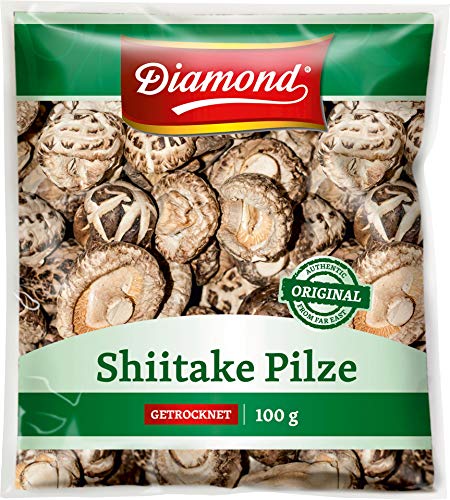 DIAMOND Shiitake Tonko Pilze, getrocknet, asiatische Speisepilze zum Kochen & Essen, natürlich, für Reis und Suppen - 1 x 100 g von Diamond