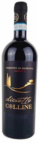 Diciotto Colline Primitivo di Manduria Riserva DOC 2018 (6 x 0,75L Flaschen) von Diciotto Colline