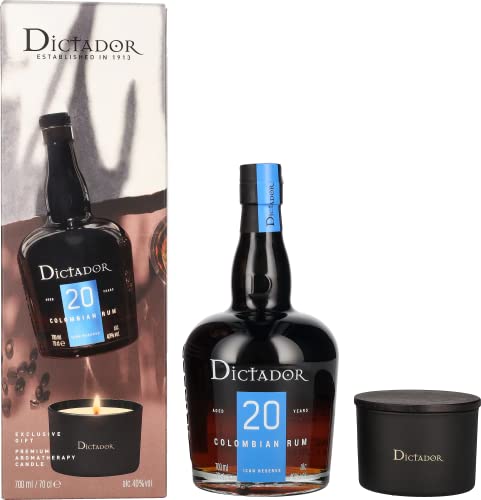 Dictador 20 Years Old ICON RESERVE Colombian Rum 40% Vol. 0,7l in Geschenkbox mit Kerze von Dictador