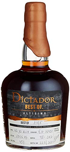 Dictador BEST OF 1975 ALTISIMO Colombian Rum Limited Release (1 x 0.7 l) von Dictador